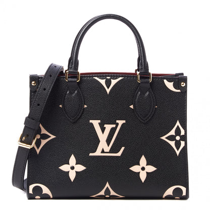 Louis Vuitton Empreinte Monogram Giant Onthego PM Black Beige 1 of 8