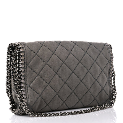 Stella McCartney Shaggy Deer Quilted Falabella Clutch Grey 3 of 8