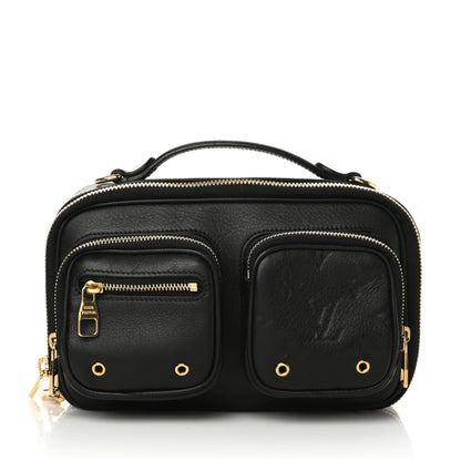 Louis Vuitton Calfskin Monogram Embossed Utility Bag Black 1 of 9