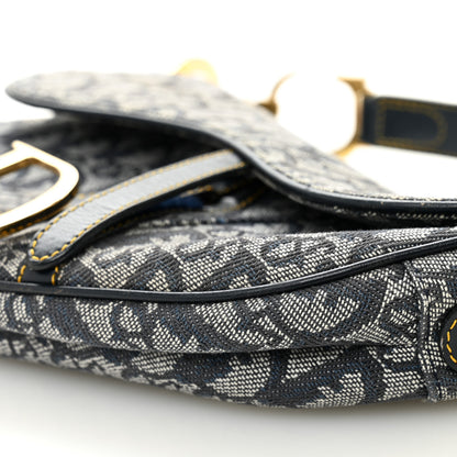 Christian Dior Monogram Saddle Bag Blue 9 of 10