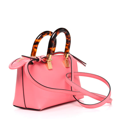Fendi Vitello King Plexiglass Logo Embossed Mini By The Way Top Handle Boston Bag Pink Dalia 3 of 10