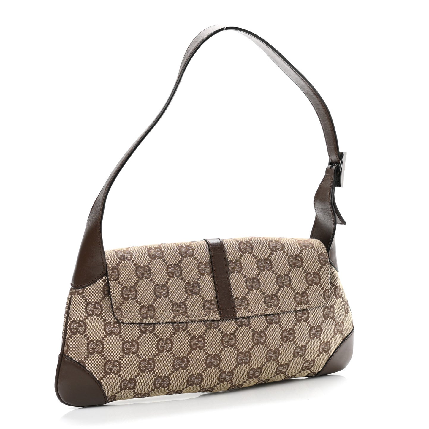 Monogram Flap Shoulder Bag Brown