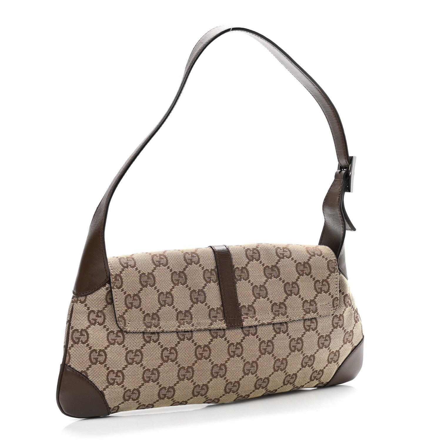 Gucci Monogram Flap Shoulder Bag Brown 3 of 10