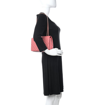 Chanel Calfskin Chevron Quilted Small Statement Flap Pink 2 of 15