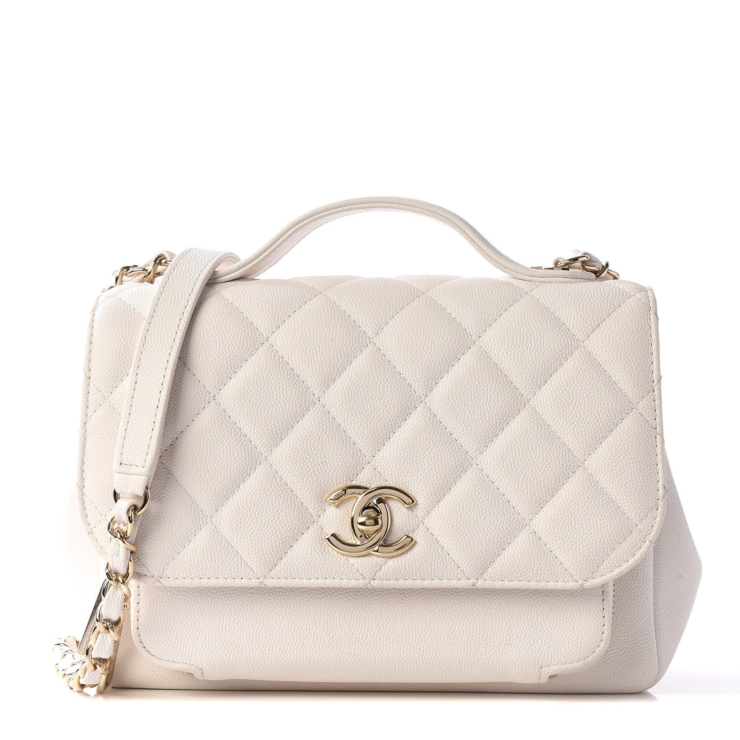 Chanel Caviar Quilted Medium Business Affinity Flap White 1 of 11
