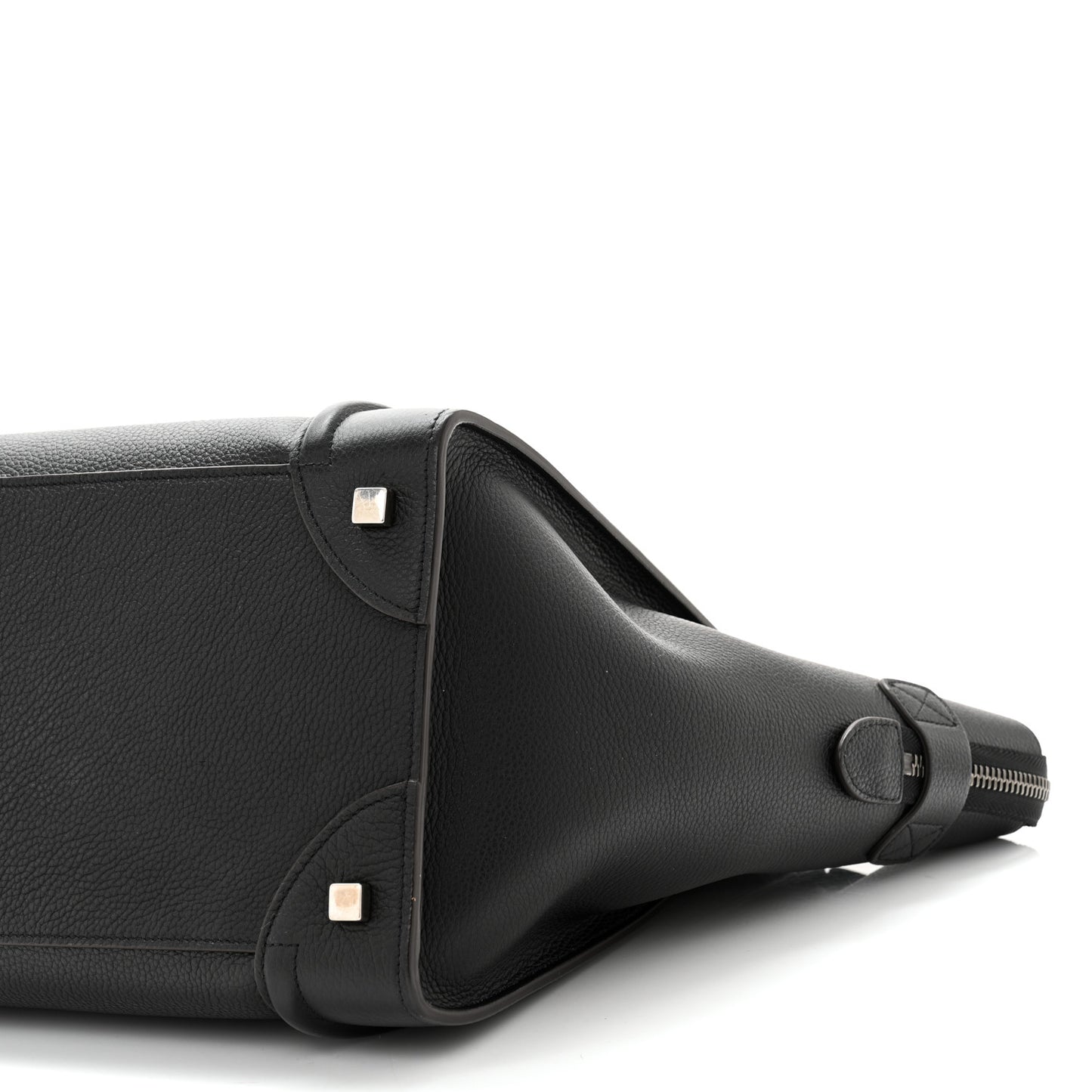 Drummed Calfskin Mini Luggage Black