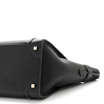 Celine Drummed Calfskin Mini Luggage Black 10 of 10