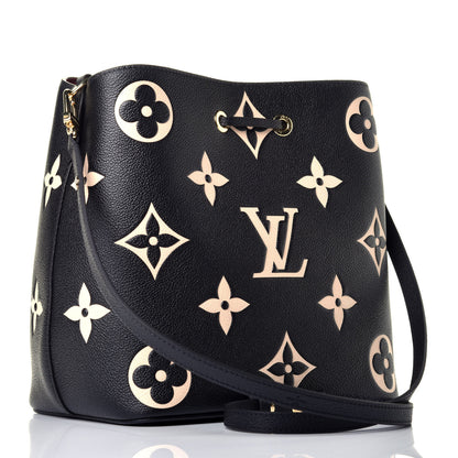 Louis Vuitton Empreinte Monogram Giant Neonoe MM Black Beige 3 of 9