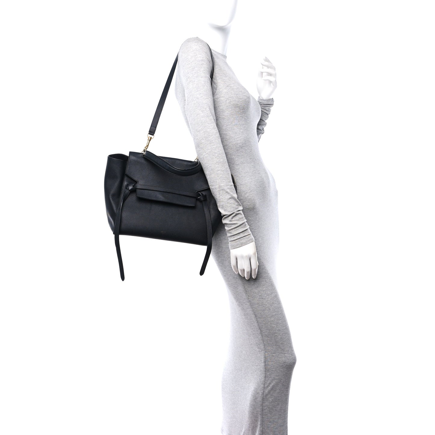 Grained Calfskin Mini Belt Bag Black