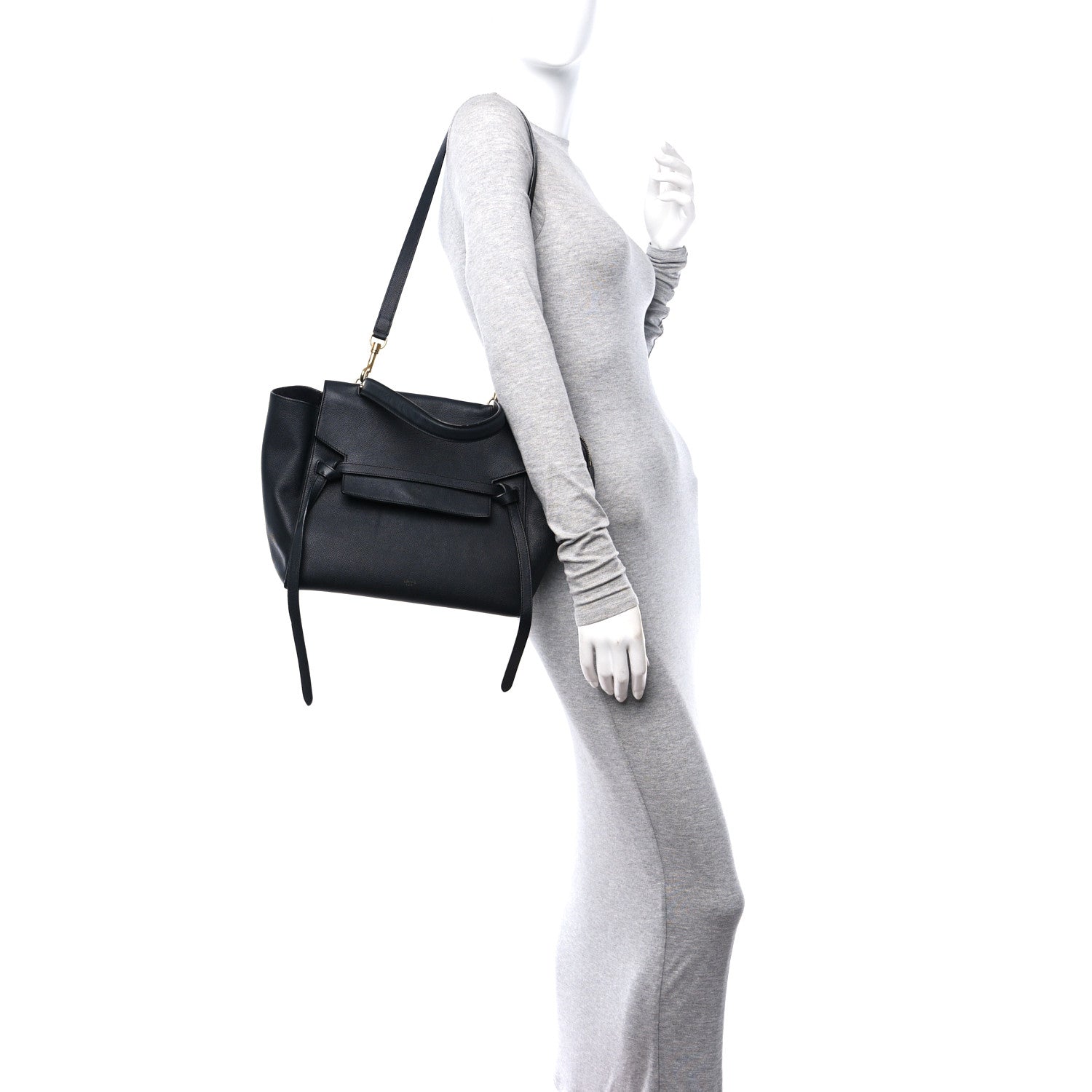 Celine Grained Calfskin Mini Belt Bag Black 2 of 13