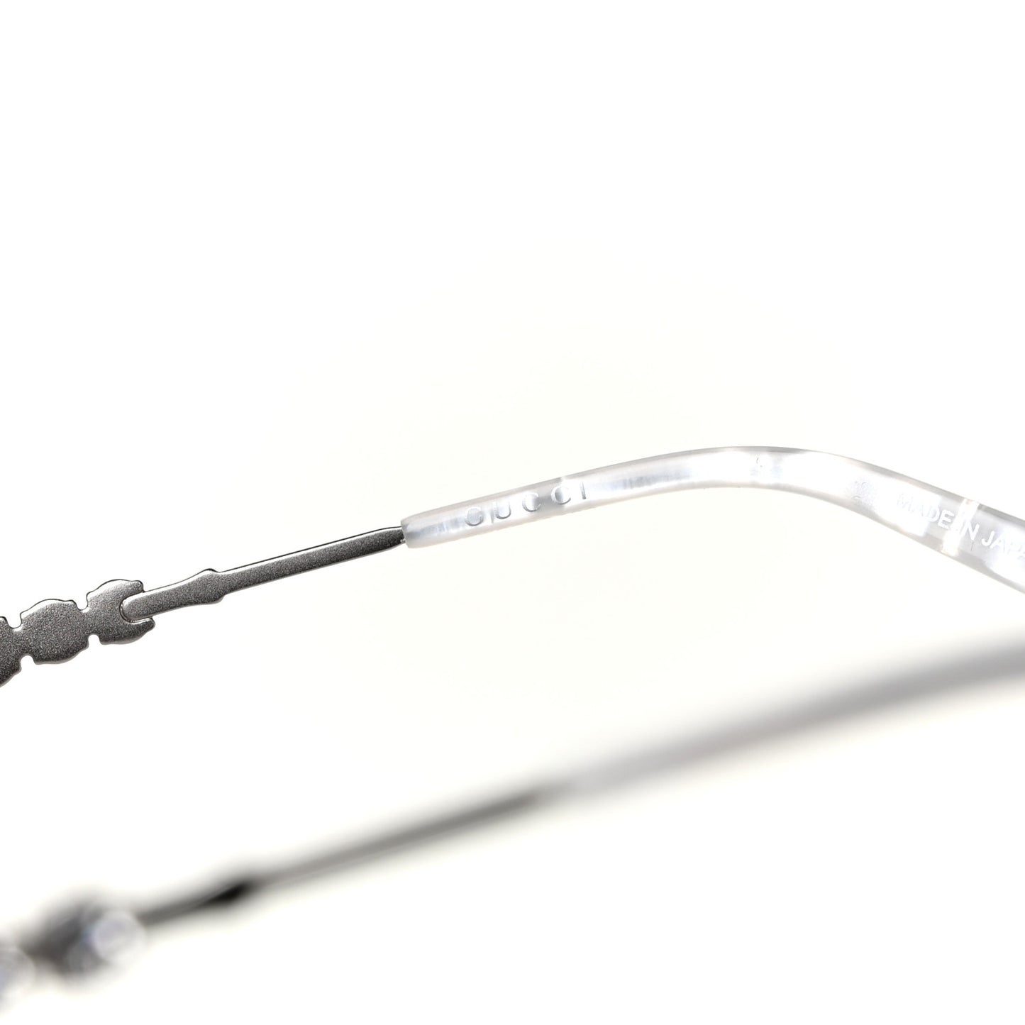 Acetate Crystal Embellished Rectangle Sunglasses GG0642S Black Gold