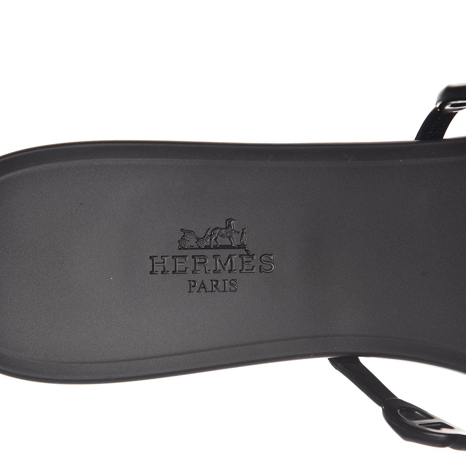 Hermes Rubber Chaine d'Ancre Rivage Sandals 40 Black 7 of 8
