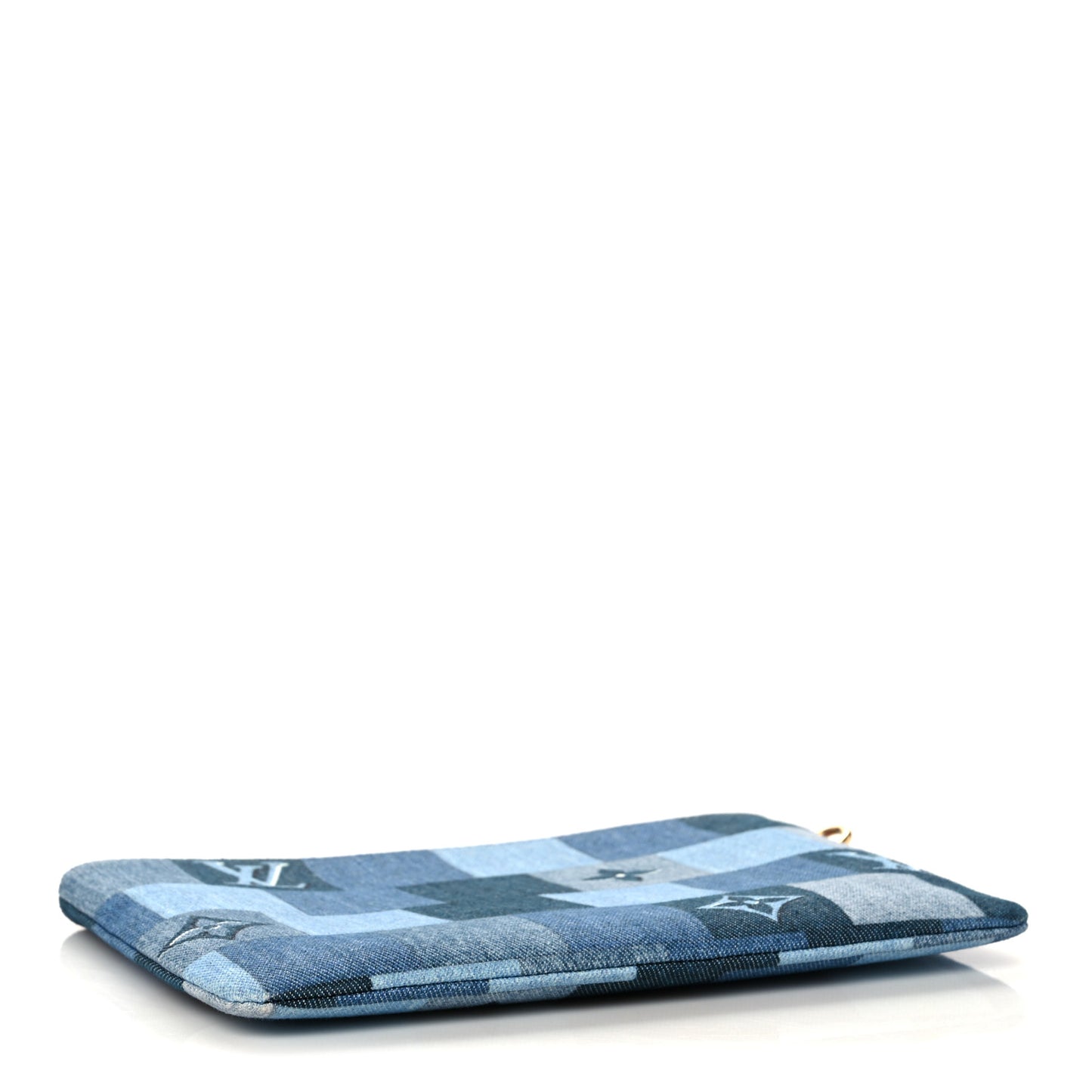 Denim Monogram Patchwork City Pouch Blue Rouge