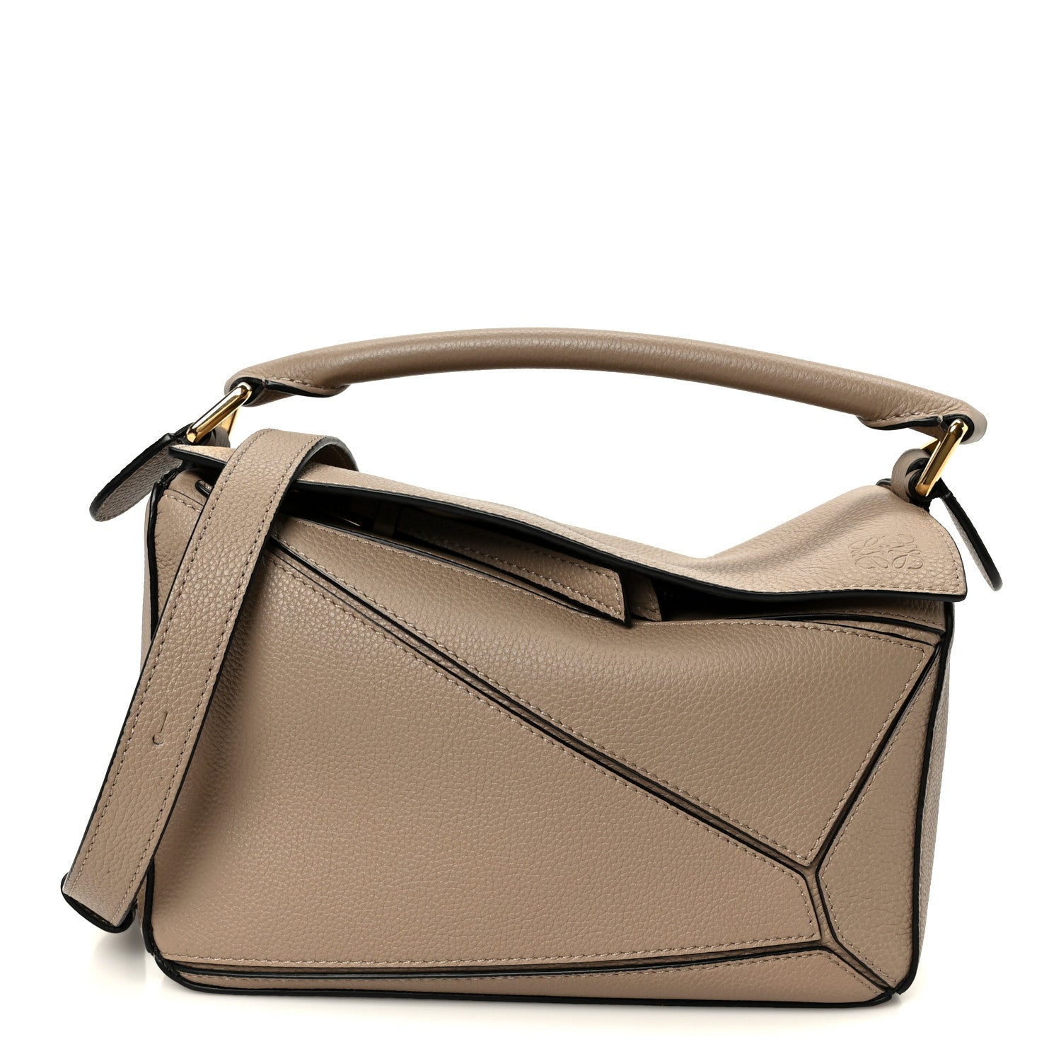 Loewe Grained Calfskin Small Puzzle Bag Sand 1 of 11