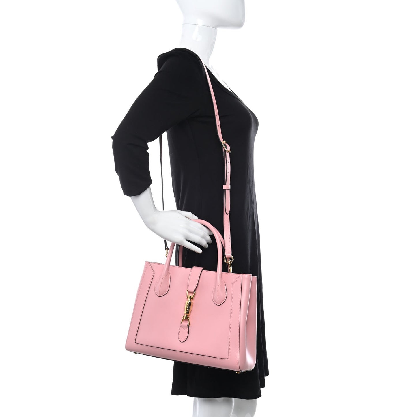 Boarded Plutone Calfskin Medium Jackie 1961 Tote Wild Rose