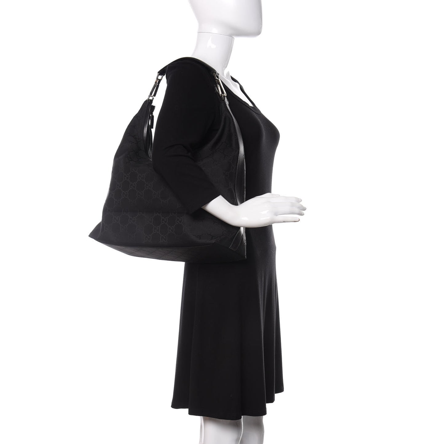 Nylon Monogram Hobo Black