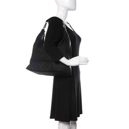 Gucci Nylon Monogram Hobo Black 2 of 12