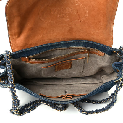 Prada Denim Shoulder Bag Avio 4 of 8