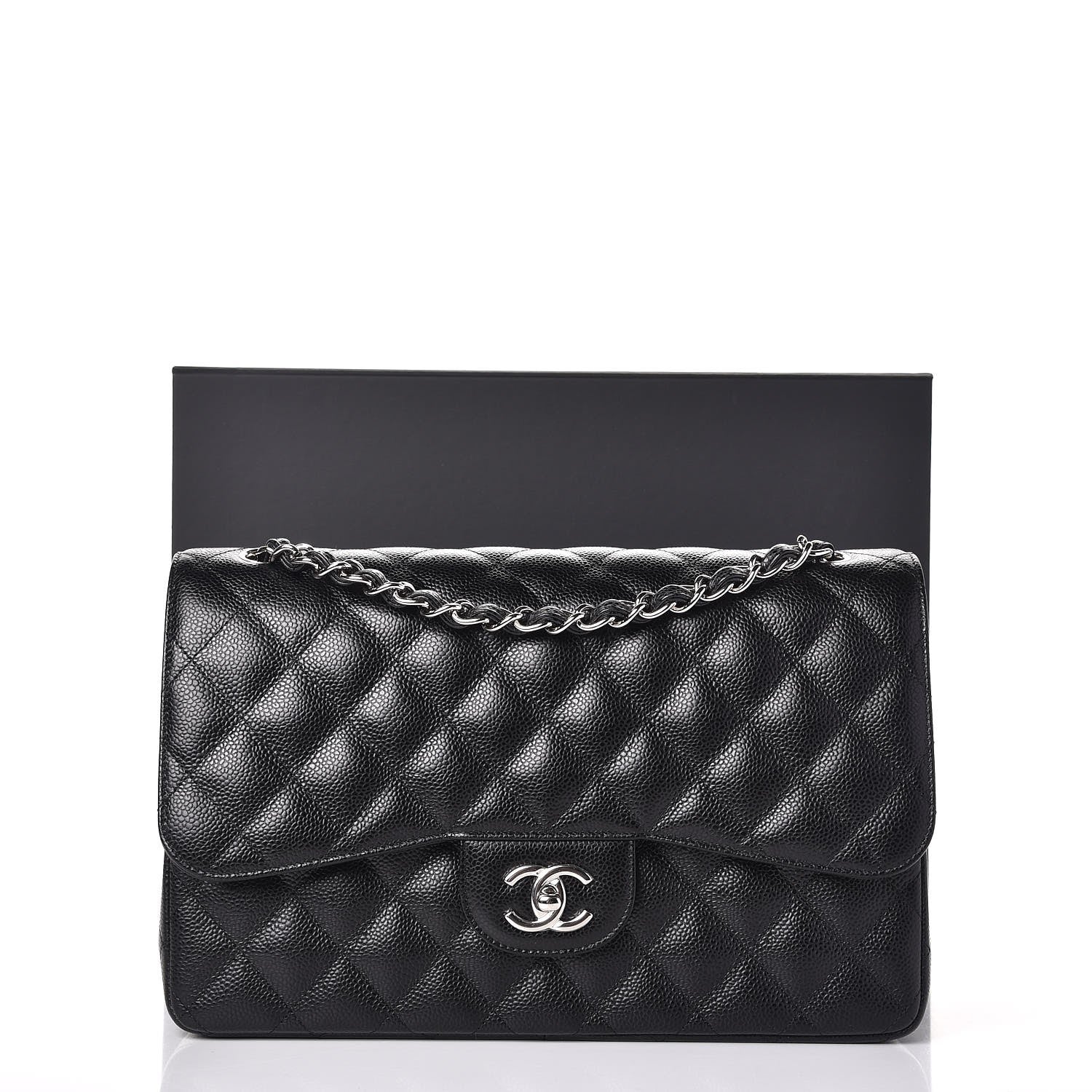 Chanel Caviar Quilted Jumbo Double Flap Black 9 of 9