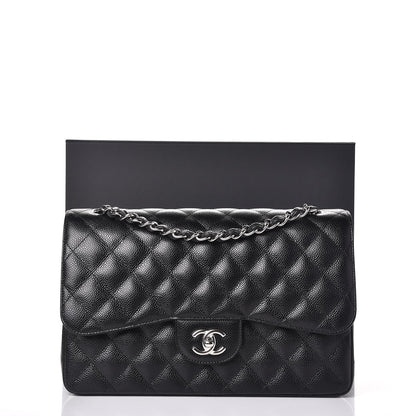 Chanel Caviar Quilted Jumbo Double Flap Black 9 of 9