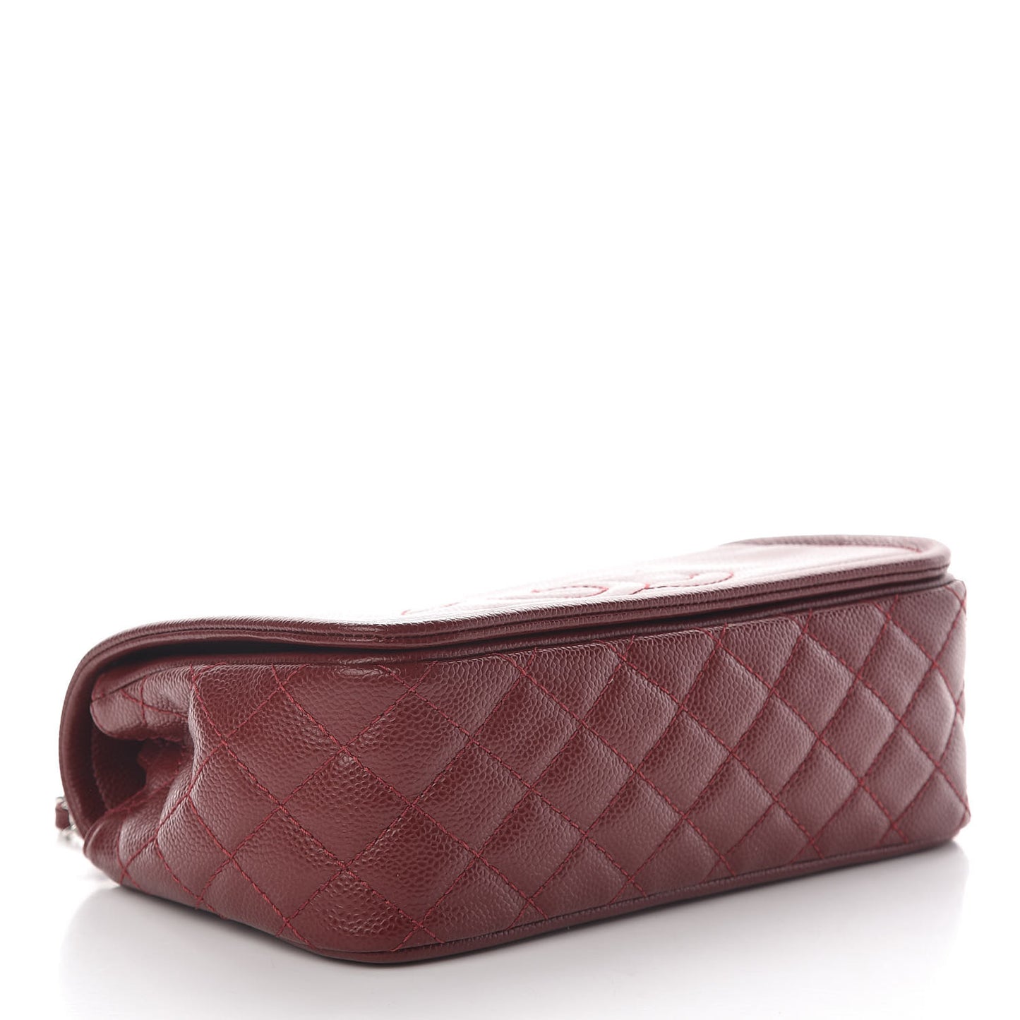 Caviar Medium Timeless CC Flap Dark Red