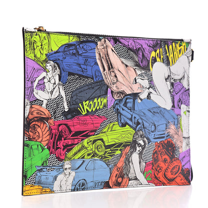 Versace Calfskin Comic Crash Print Pochette Multicolor 3 of 6