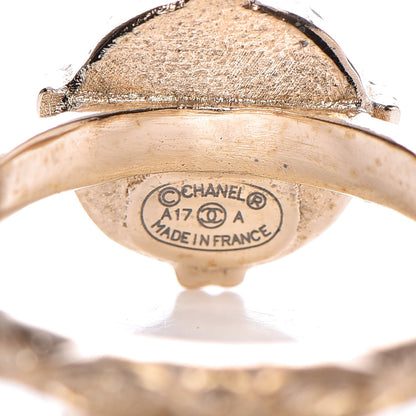 Chanel Enamel CC Ring 5.5 Navy Gold 4 of 5