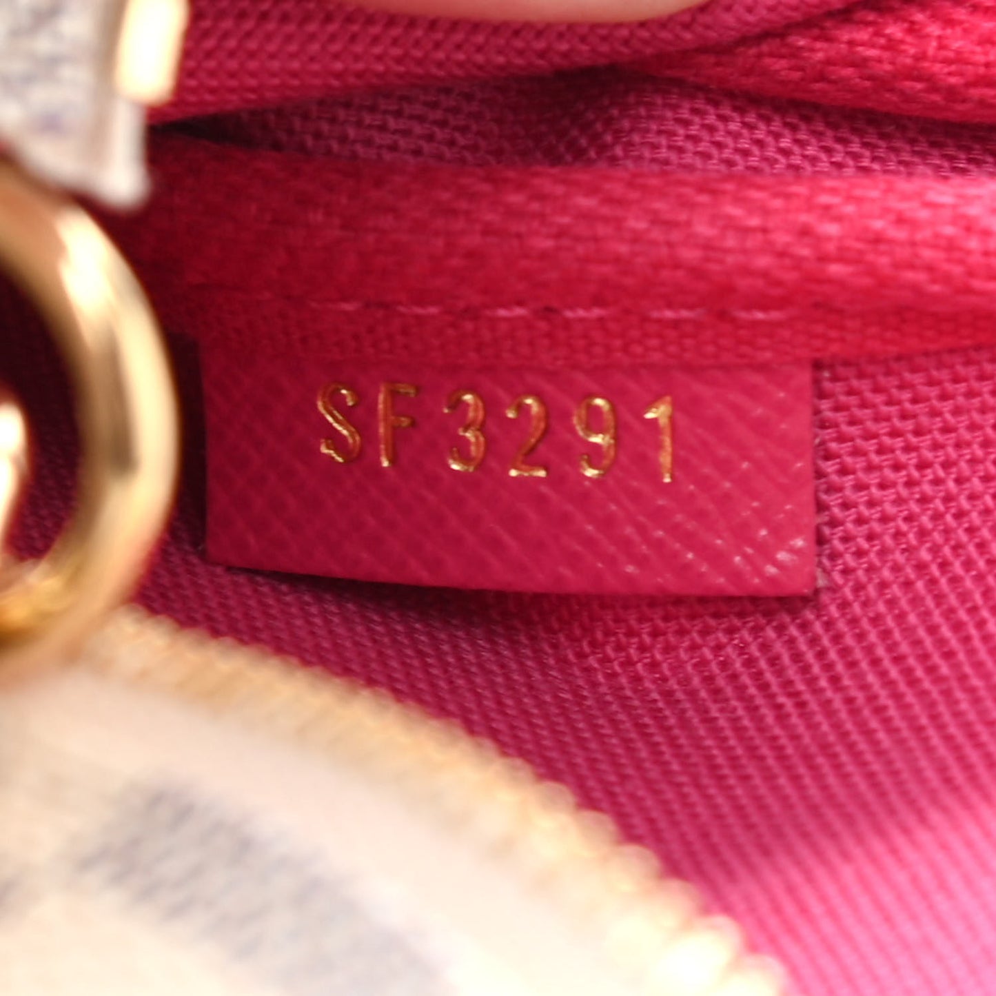 Damier Azur 2021 Christmas Animation Hollywood Mini Pochette Accessories Fuchsia