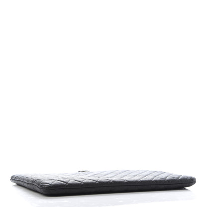 Chanel Caviar Quilted Large Boy Cosmetic Case Black 4 of 9