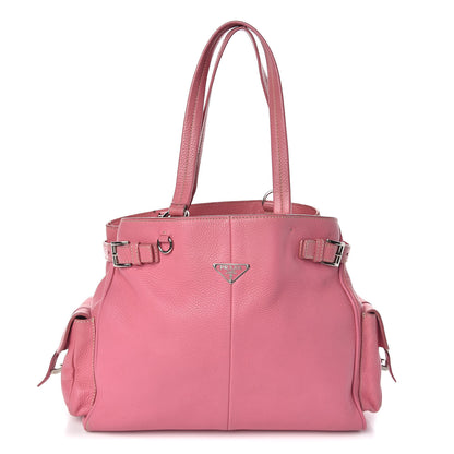 Prada Vitello Daino Tote Begonia 1 of 12