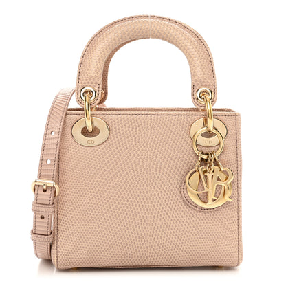 Christian Dior Lizard Mini Lady Dior Beige 1 of 10