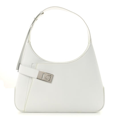 Salvatore Ferragamo Soft Calfskin Large Gancini Arch Hobo Optic White 1 of 14