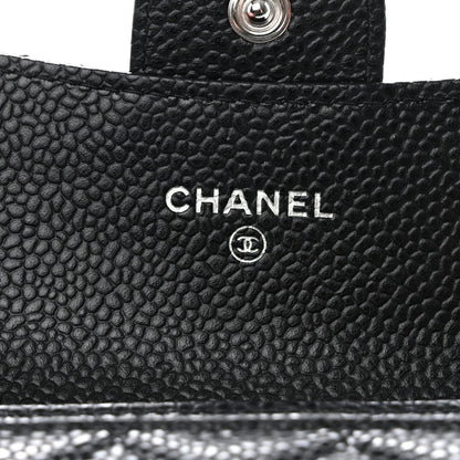 Chanel Caviar Quilted Flap Card Holder Wallet Black 6 of 10