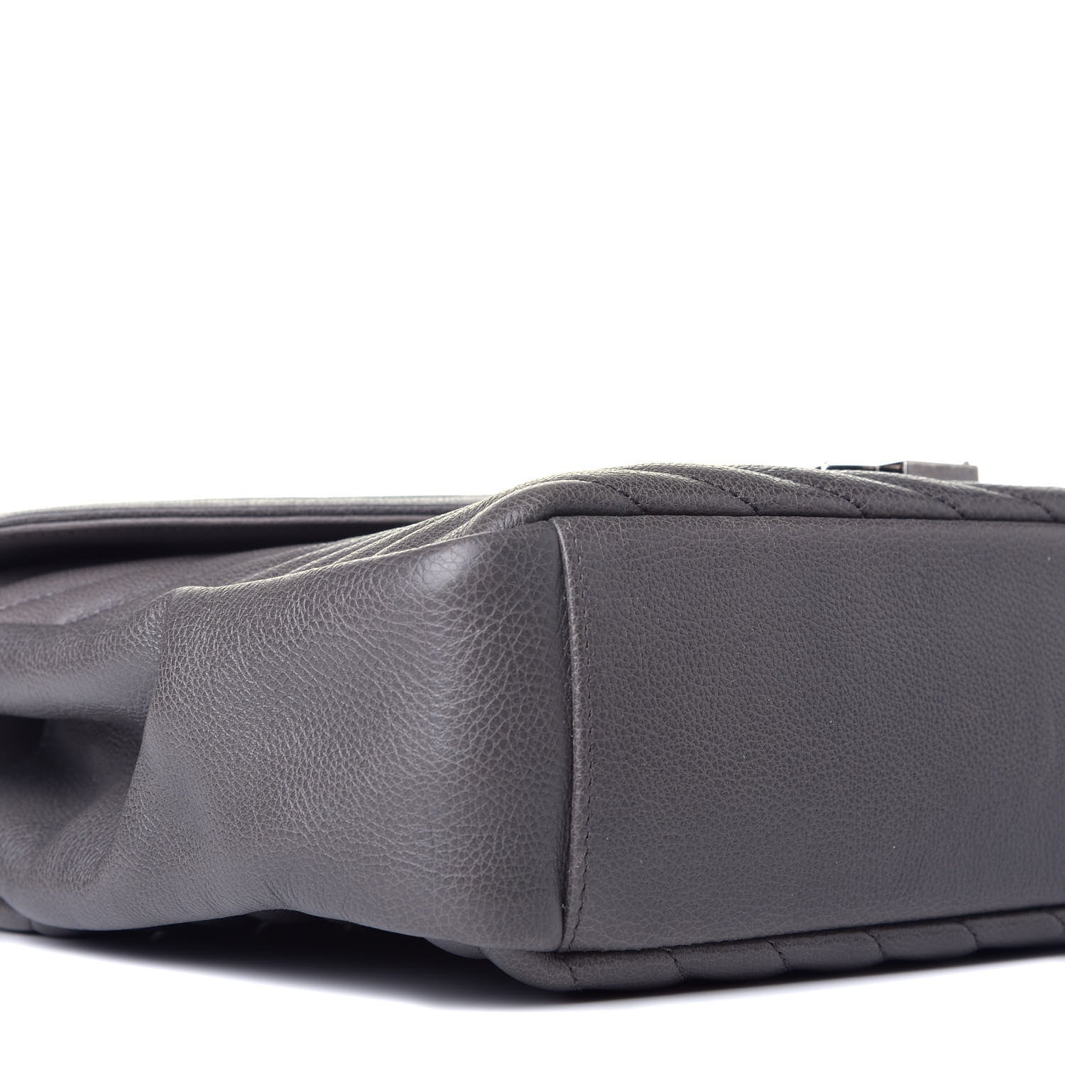 Saint Laurent Sheepskin Matelasse Chevron Monogram Large College Satchel Dark Anthracite 8 of 10