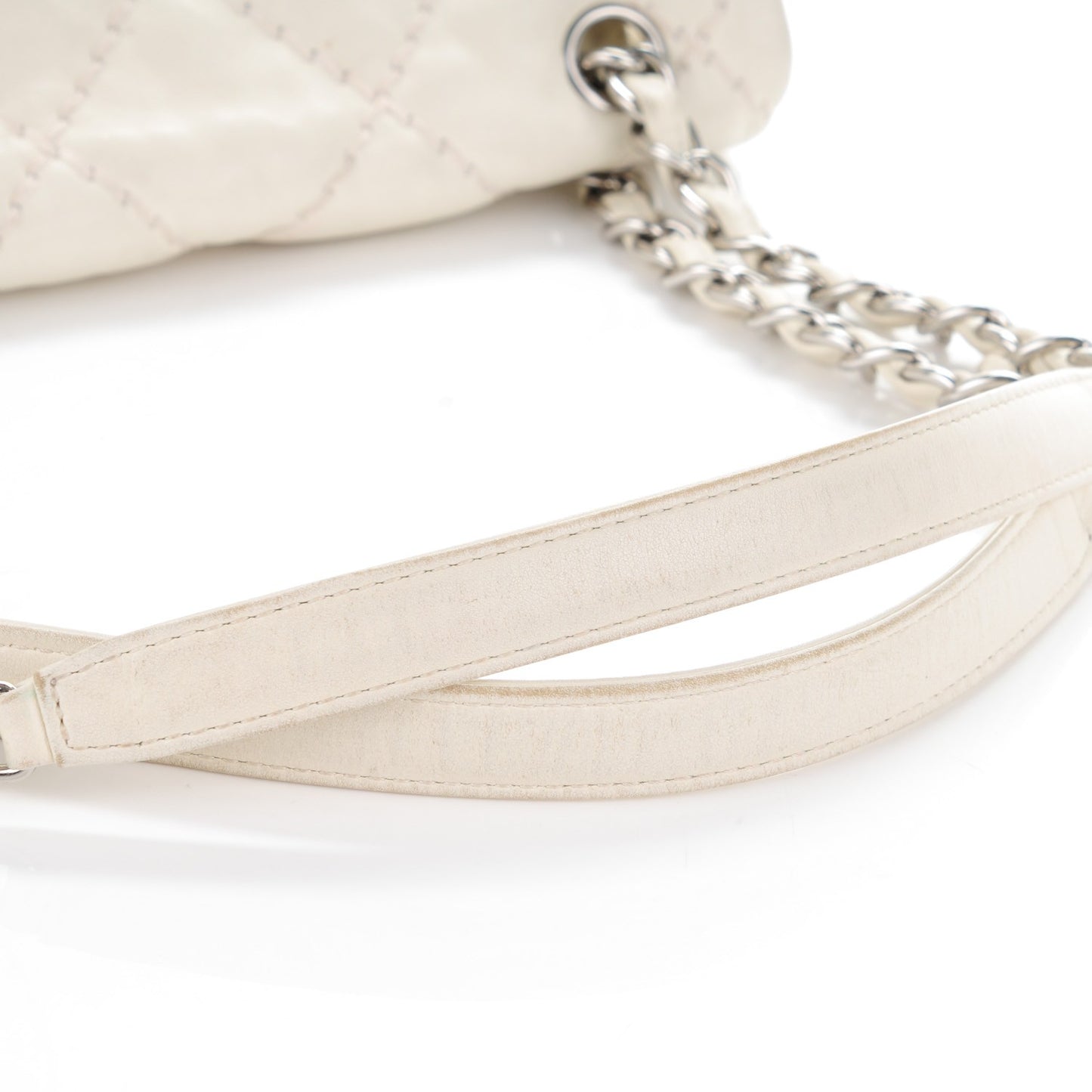 Calfskin Love Me Tender Flap Dark White