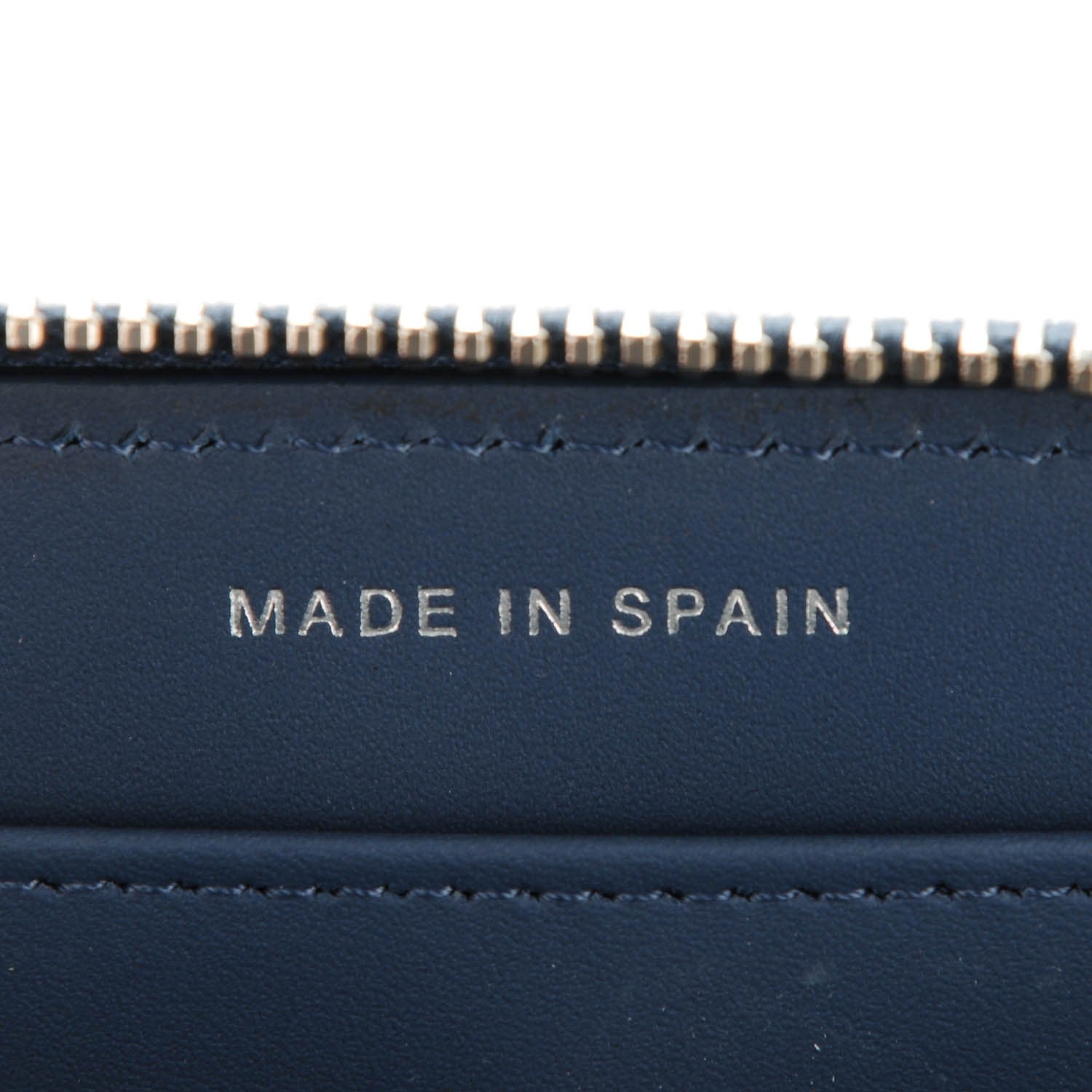 Chanel Caviar Quilted Large Gusset Zip Around Wallet Blue 7 of 8