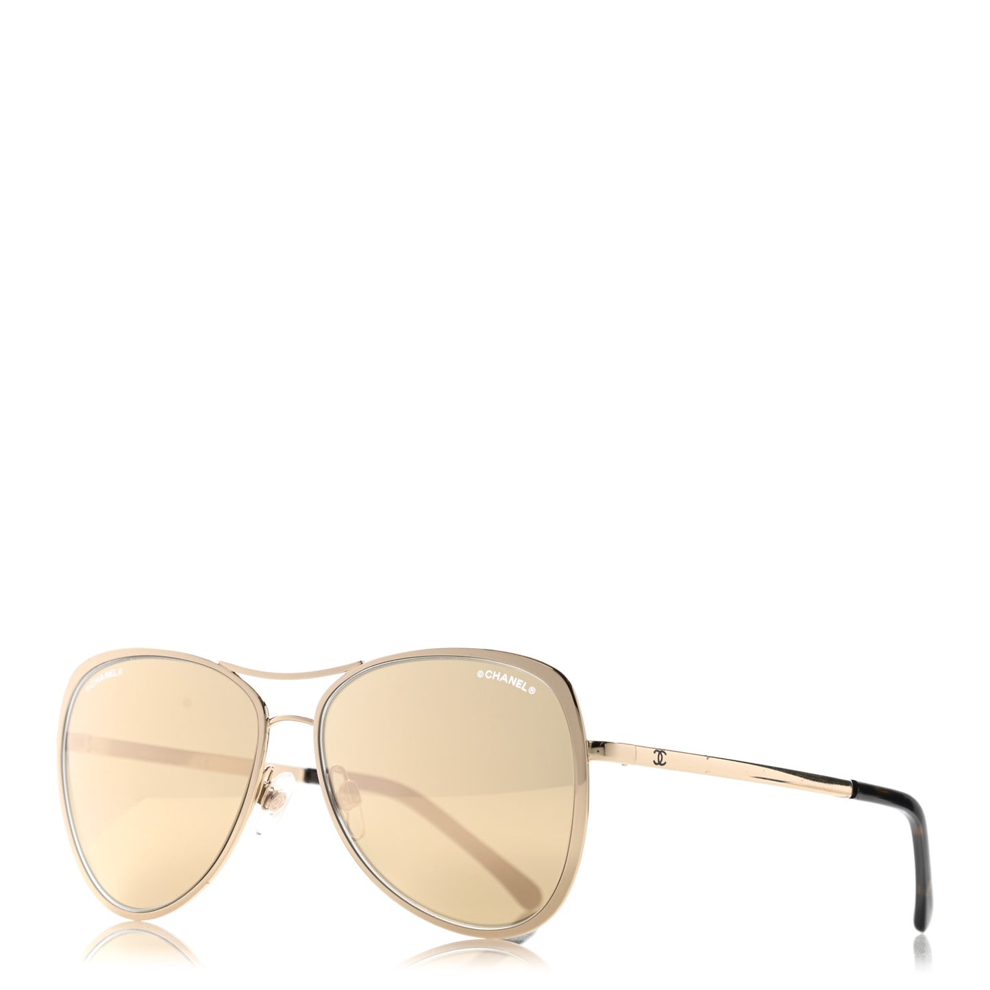 Metal Mirrored Pilot Summer Sunglasses 4223 Gold