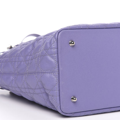 Christian Dior Coated Canvas Cannage Small Panarea Tote Lilac 8 of 12