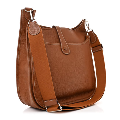 Hermes Taurillon Clemence Evelyne III GM Gold 3 of 10