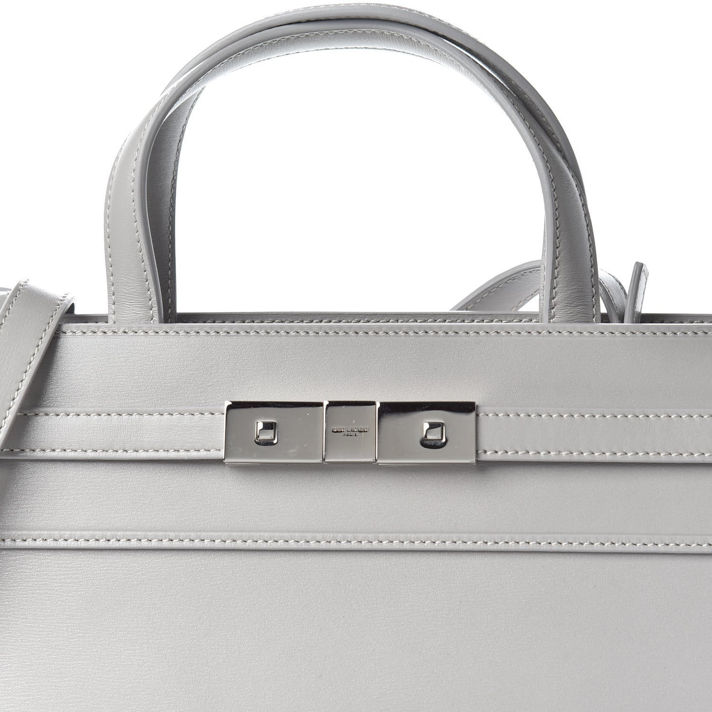 Calfskin Small Manhattan Shopper Tote Granite