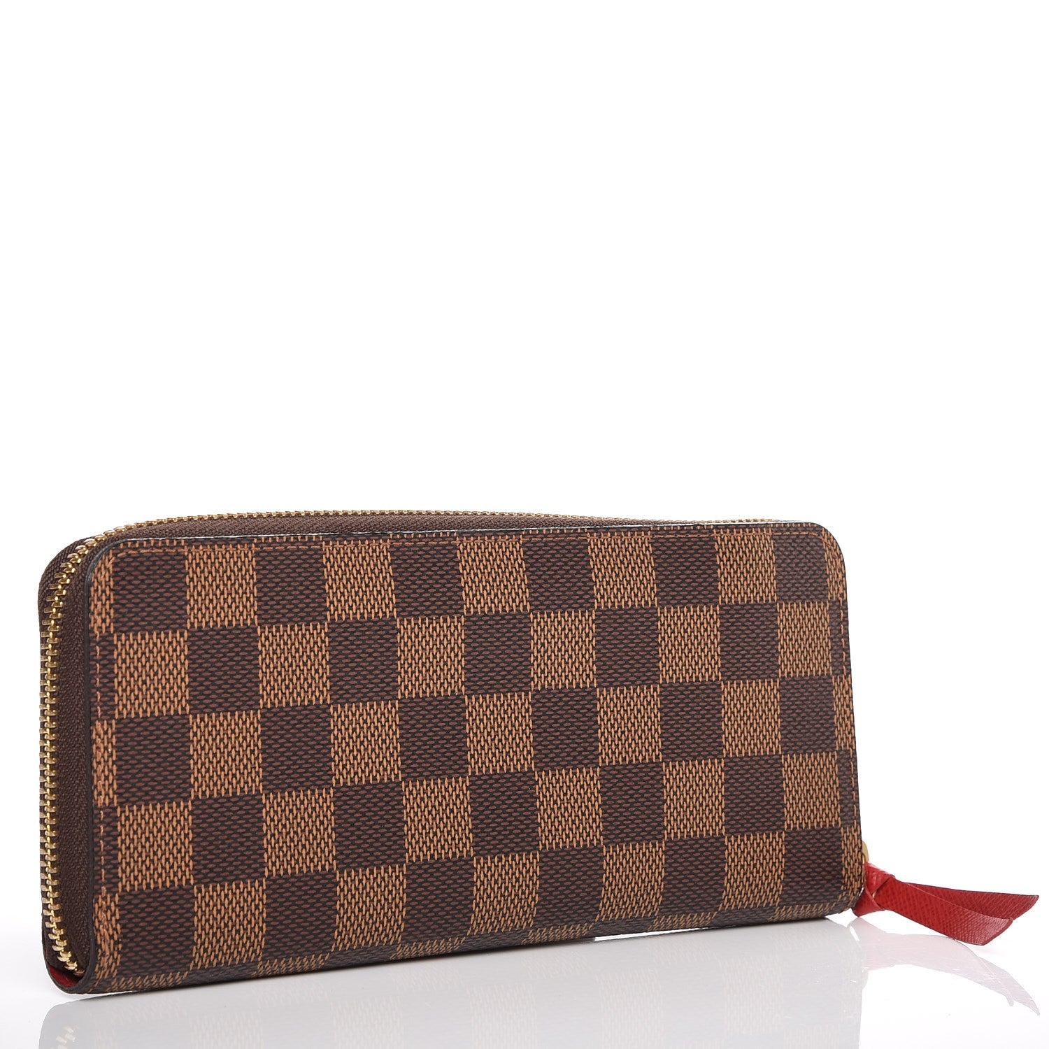 Louis Vuitton Damier Ebene Clemence Wallet Cherry 3 of 9
