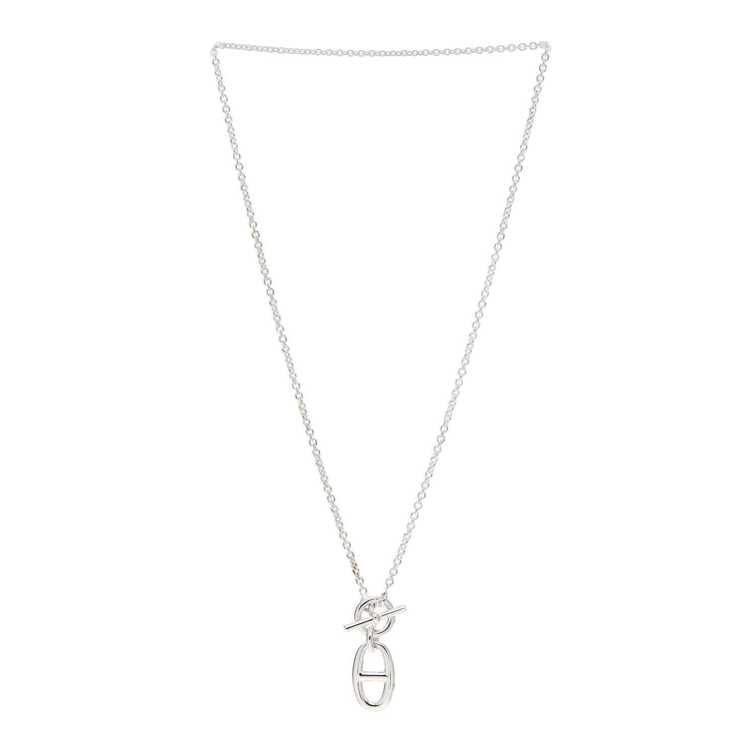 Hermes Sterling Silver Amulette Chaine d'Ancre Necklace 3 of 5