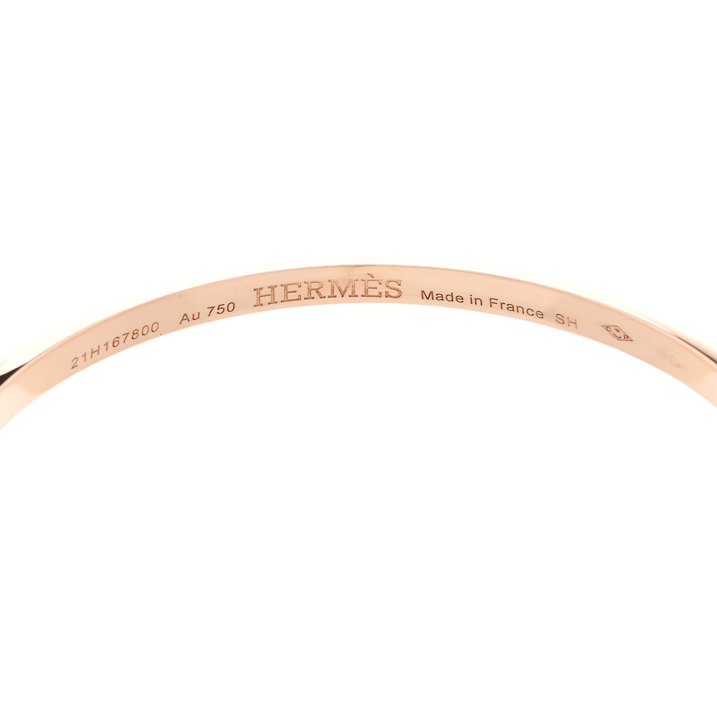 18K Rose Gold PM Clou de Forge Cuff Bracelet SH