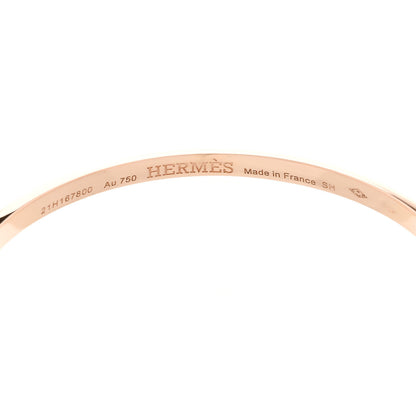 Hermes 18K Rose Gold PM Clou de Forge Cuff Bracelet SH 3 of 4