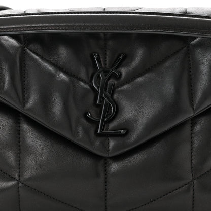 Saint Laurent Lambskin Quilted Monogram Monochrome Small Loulou Puffer Chain Satchel Black 8 of 11