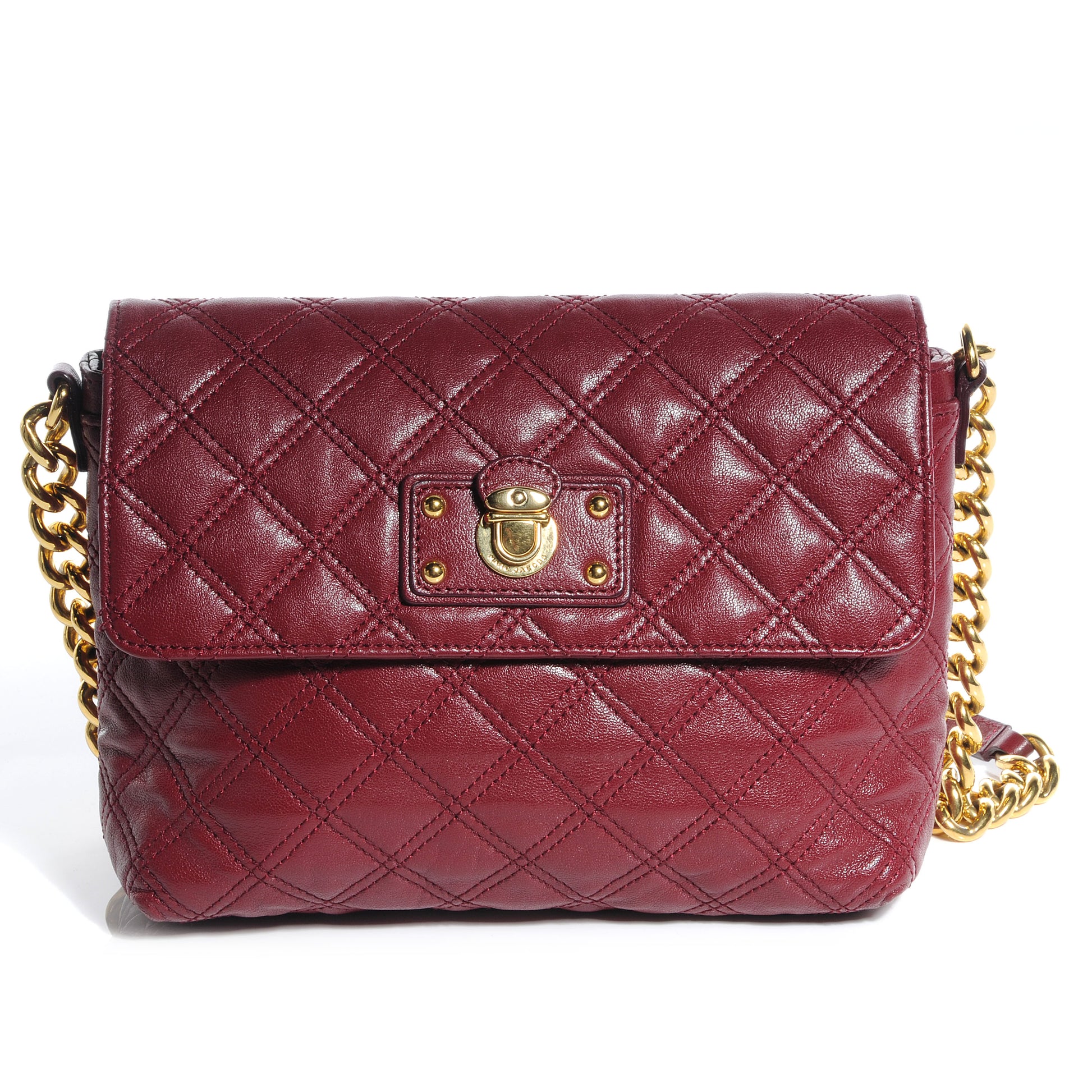 Marc Jacobs Leather Large The Single Bordeaux 1 of 8
