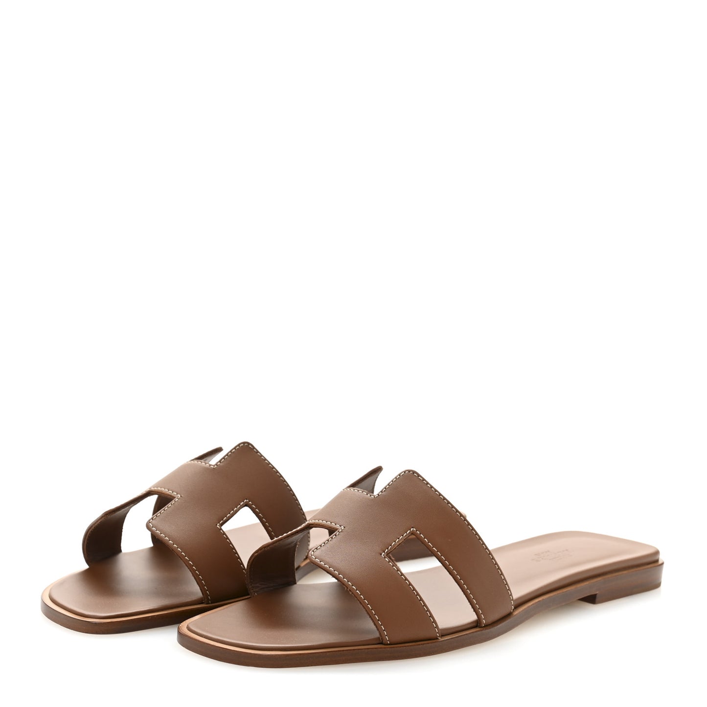 Box Calfskin Oran Sandals 39.5 Gold