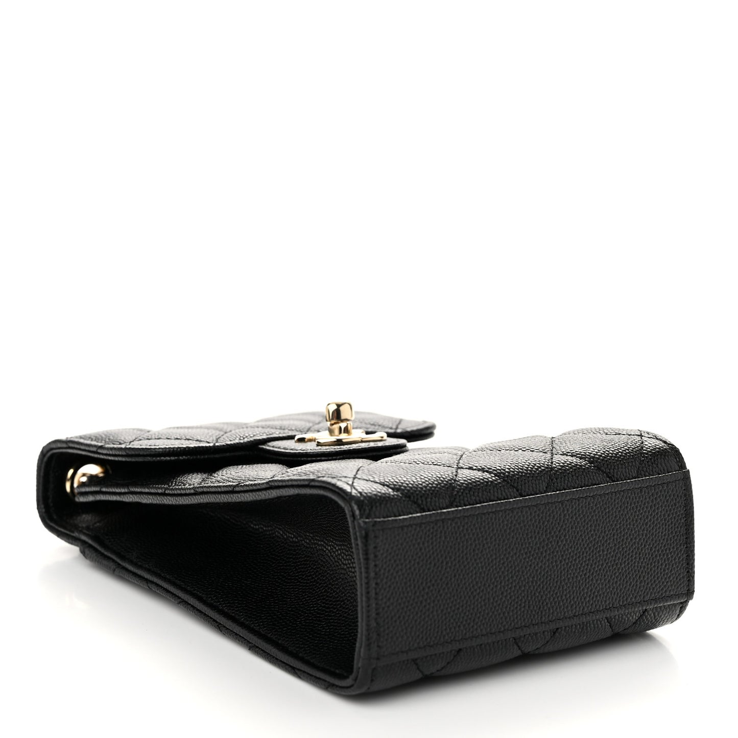 Caviar Quilted Classic Phone Holder Black