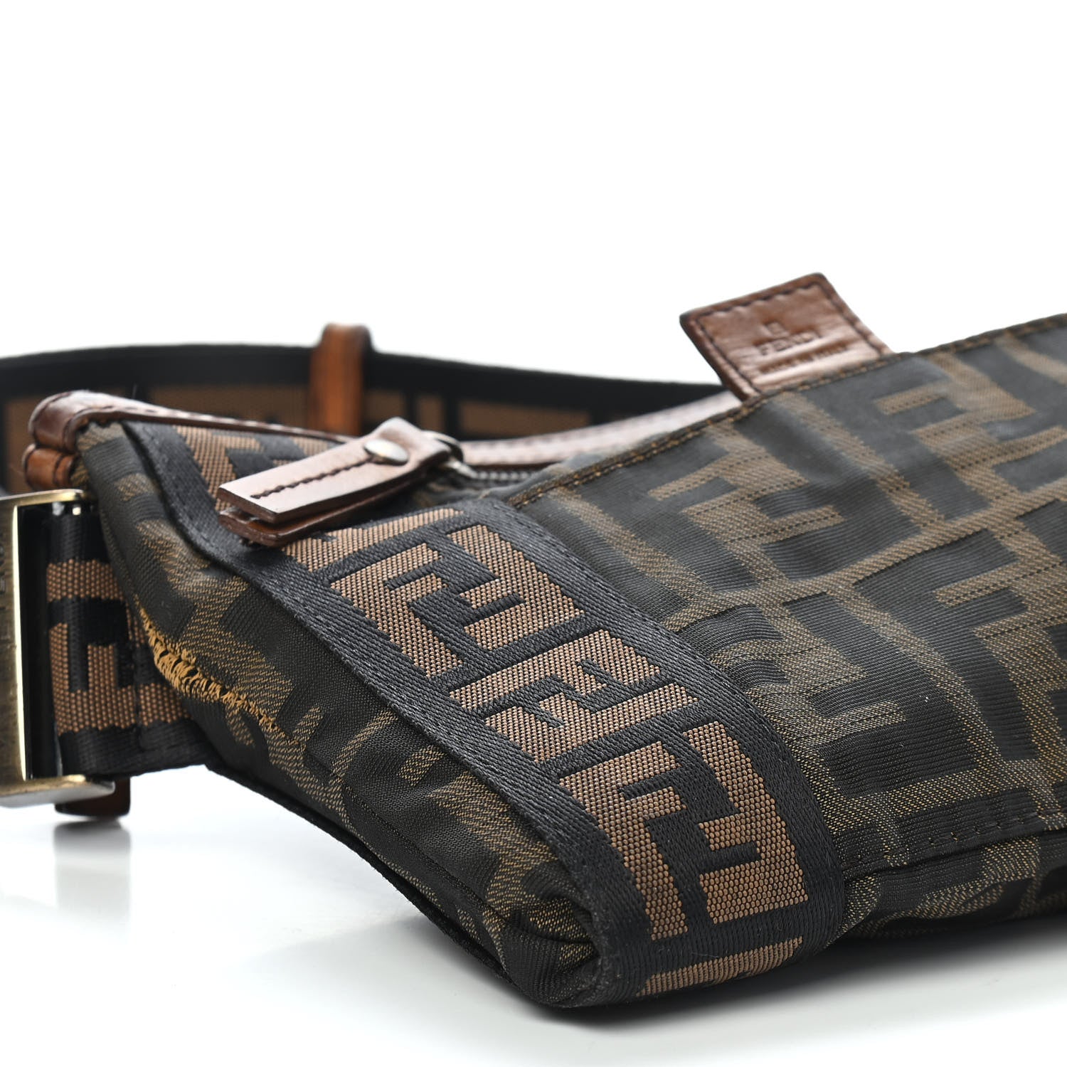 Fendi Zucca Vitello Patchwork Belt Bag Tobacco Sabbia 9 of 11