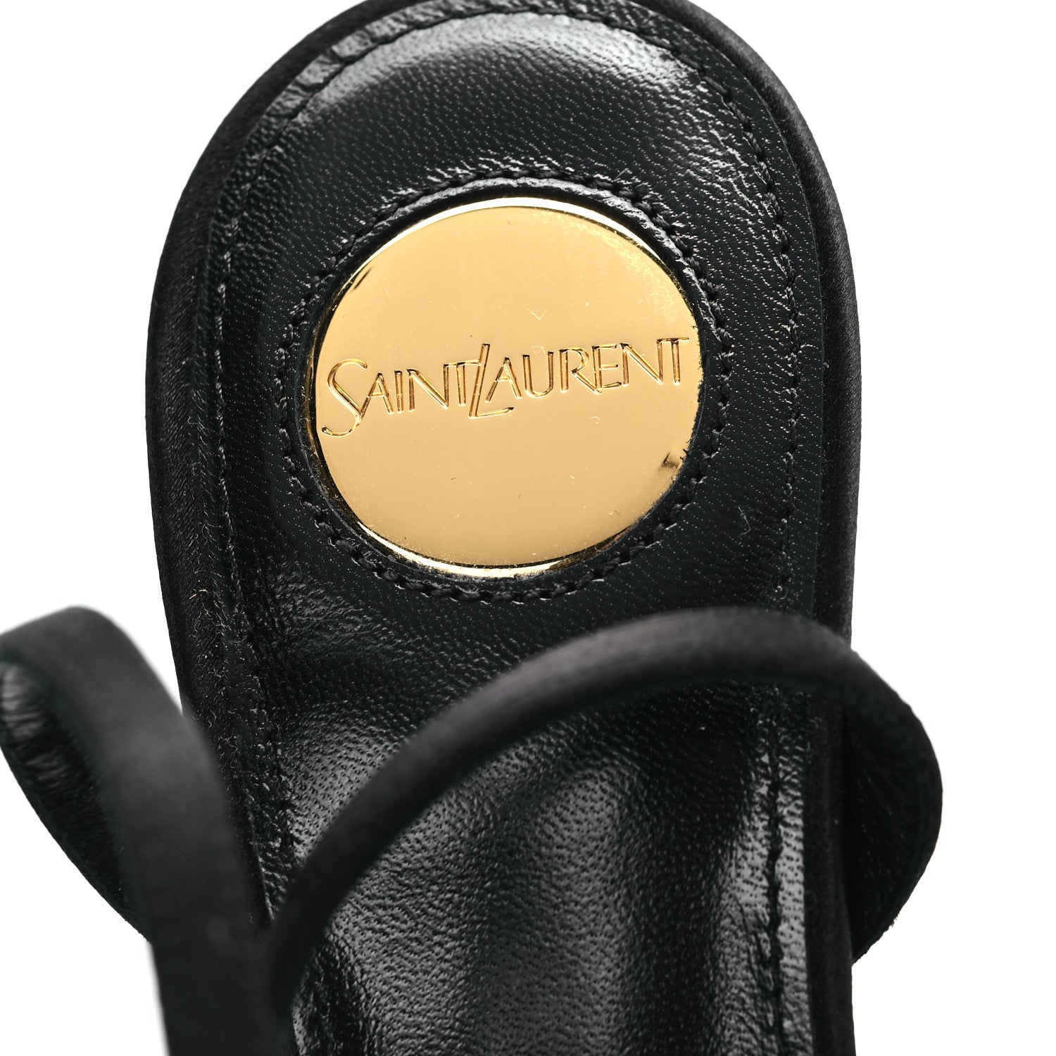 Saint Laurent Satin Crepe Aimee 75 Slingback Pumps 35.5 Black 8 of 10